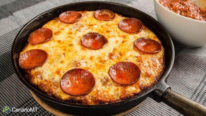 Receita de pizza de frigideira