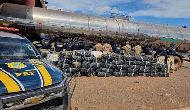 878 quilos de drogas apreendidos em Nova Mutum: Motorista preso em flagrante