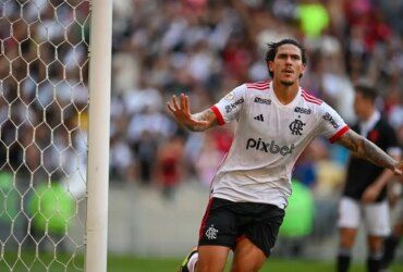 Pedro marca na vitória por 6 a 1 do Flamengo contra o Vasco no Maracanã, pela sétima rodada do Brasileiro, em 02/06/2024 Por: Reprodução Instagram/Flamengo
