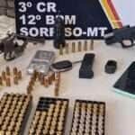 Integrante de facção é preso pela PM com armas, munições e bomba caseira em Sorriso_667492db81eab.jpeg
