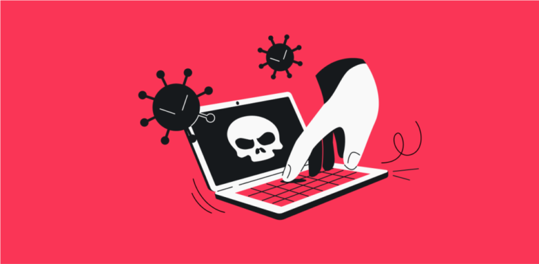 pessoa mechendo em computador infectado
