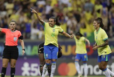 seleção brasleira feminina de futebol faz 4 a 0 na Jamaica, na Arena Pernambuco, no primeiro de dois amistosos, em 01/06/2024 Por: Lívia Villas Boas/CBF/Direitos Reservados