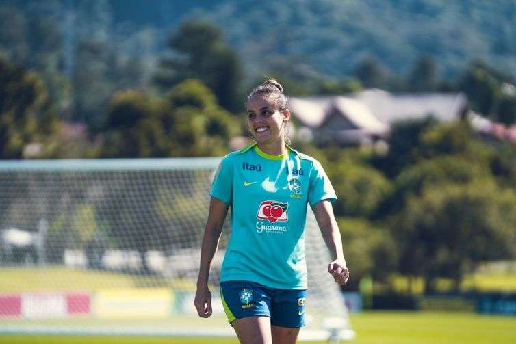 Futebol: seleção feminina entra em reta final de preparação para Paris 4 Gabi Portilho - atacante - seleção brasileira feminina de futebol - treino na Granja Comary, em 11/07/2024