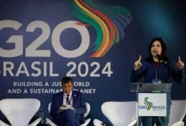 Rio de Janeiro (RJ) 23/07/2024 - A ministra do Planejamento e Orçamento, Simone Tebet, participa do “States of the Future”, evento paralelo à Reunião Ministerial de Desenvolvimento do G20. Foto: Fernando Frazão/Agência Brasil