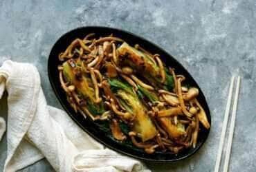 Receita de shimeji no shoyu