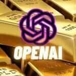 OpenAI em frente à barras de ouro