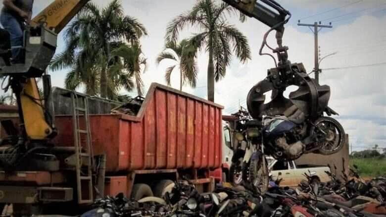 Detran-MT recicla mais de 2 mil veículos e limpa pátios em todo o estado