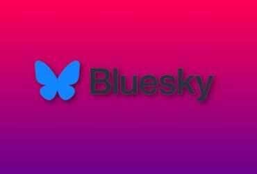 Bluesky em fundo gradiente