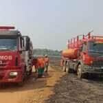 Corpo de Bombeiros combate incêndio de grandes proporções em Lucas do Rio Verde