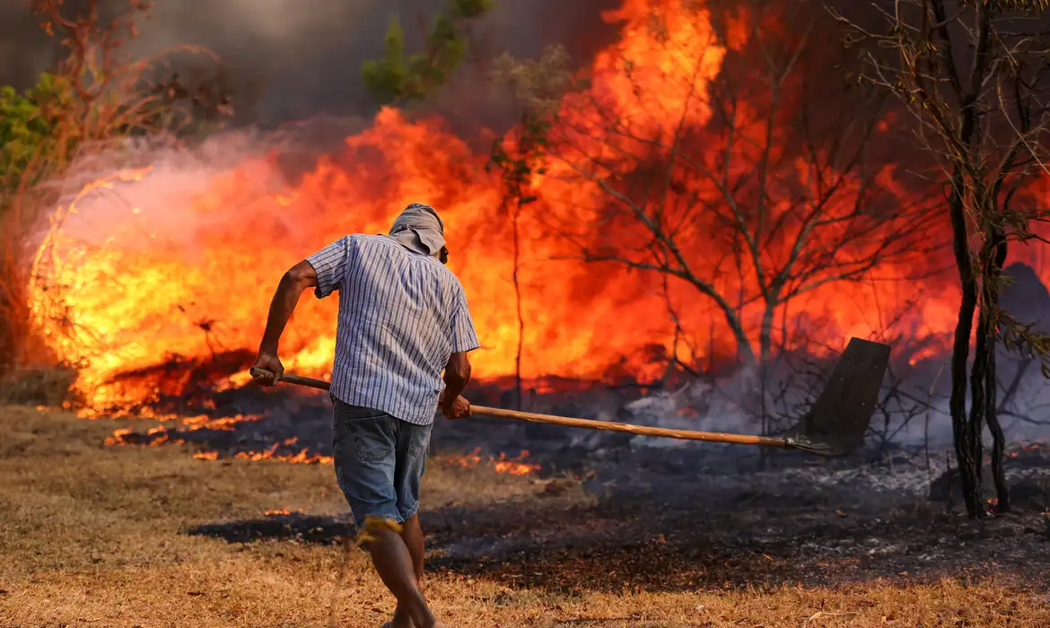 Como a fumaça dos incêndios afeta a pele? Saiba como se proteger 2 Brasília, DF 15-09-2024 Um Incêndio atingiu o Parque Nacional de Brasília. Bombeiros e populares tentavam conter as chamas Foto: Fabio Rodrigues-Pozzebom/Agência Brasil
