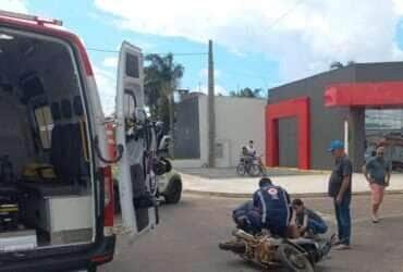 Bombeiros atendem vítima após acidente de trânsito em cidade de Mato Grosso
