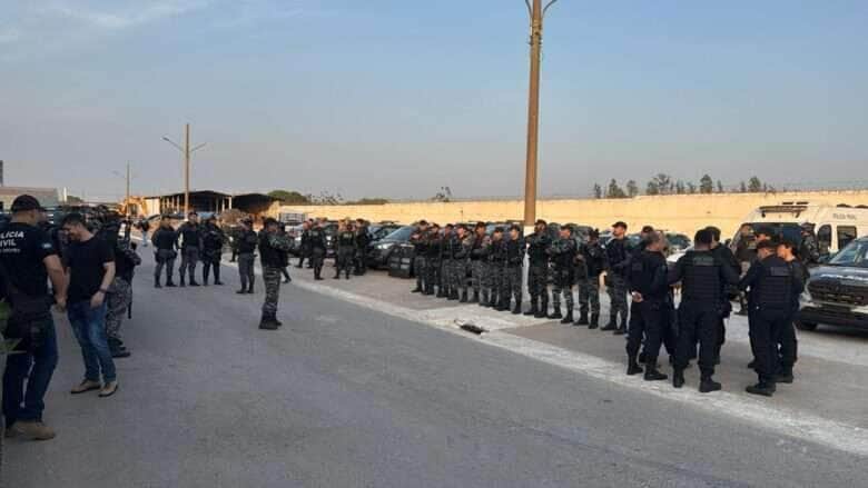 Forcas de seguranca de Mato Grosso fazem operacao em penitenciaria