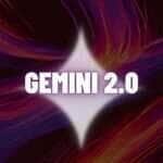 Arte com gemini 2.0 em fundo abstrato