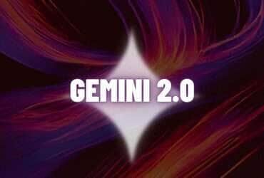 Arte com gemini 2.0 em fundo abstrato