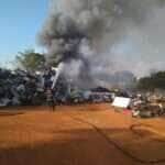 Incêndio destrói empresa de reciclagem em Mato Grosso e causa prejuízos