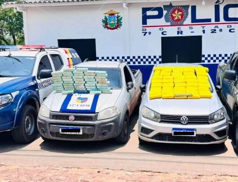 Polícia apreende 98 tabletes de drogas e dois veículos no interior de Mato Grosso
