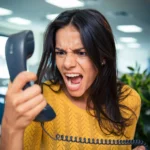Mulher gritando com um telefone - Fotos do Canva1