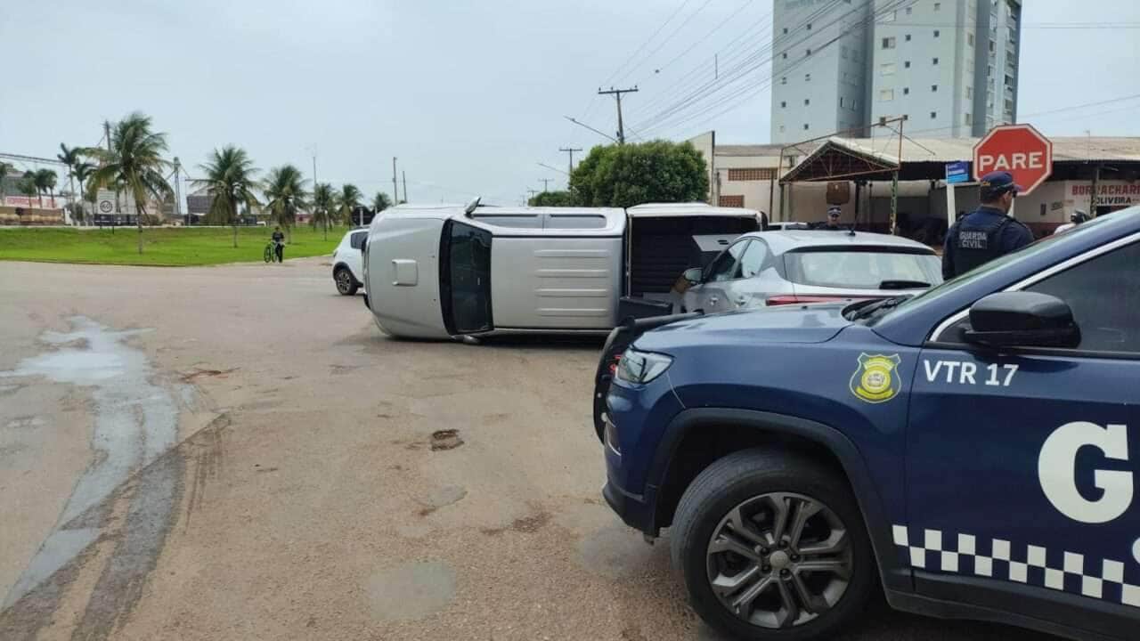 Acidente entre três veículos é registrado na perimetral da BR-163 em Lucas do Rio Verde