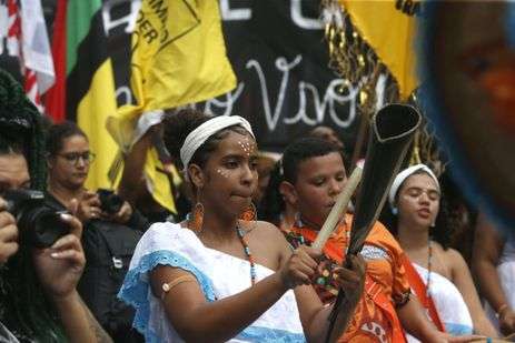 São Paulo (SP) 20/11//2023 - Marcha da Consciência Negra na avenida Paulista defendem projetos de vida para população negra no Brasil. Foto: Paulo Pinto/Agência Brasil
