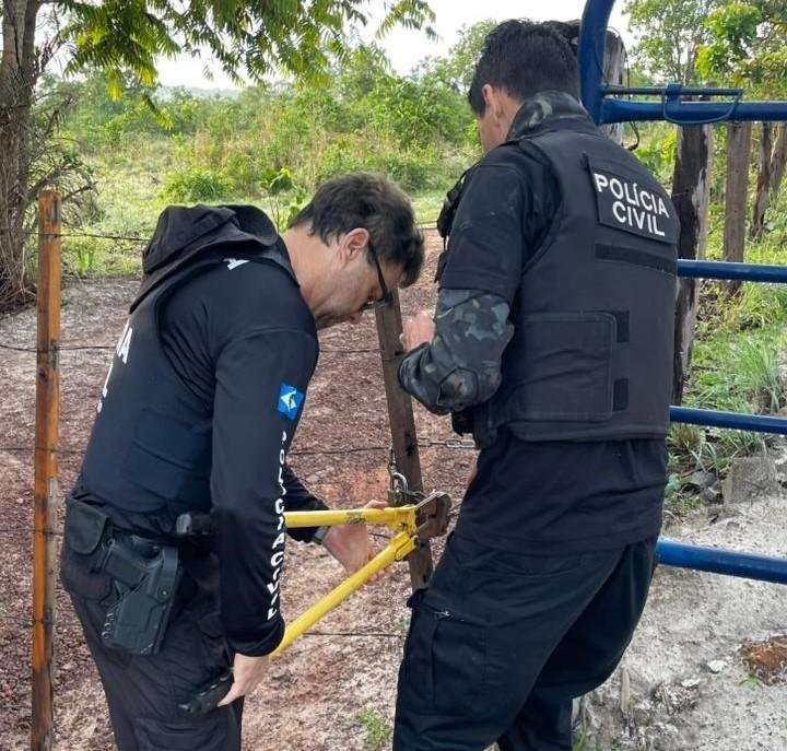 Viatura policial utilizada na operação