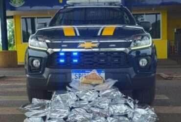 PRF prende quatro mulheres com mais de 40 kg de maconha em ônibus na BR-070, em Poconé 