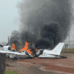 Avião carregado de cocaína faz pouso forçado e é incendiado em fazenda de Mato Grosso