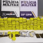 Polícia Militar apreende mais de 100 tabletes de maconha e prende três suspeitos em Várzea Grande