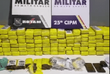 Polícia Militar apreende mais de 100 tabletes de maconha e prende três suspeitos em Várzea Grande