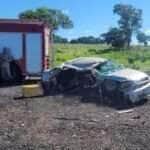 Mulher morre e idoso fica ferido em grave acidente na BR-070, em Mato Grosso