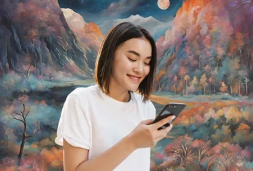 Recado Valioso, Mulher lendo no Celular