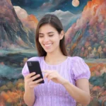 Recado Valioso, Mulher recebendo mensagem  no Celular