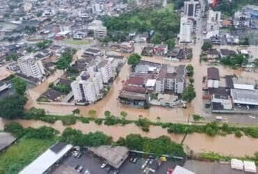 Santa Catarina 07/12/2024 Chuva intensa em Santa Catarina causa alagamentos e inundações em diversas regiões. Foto: Coredec/Santa Catarina.