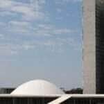 Palácio do Congresso Nacional na Esplanada dos Ministérios em Brasília