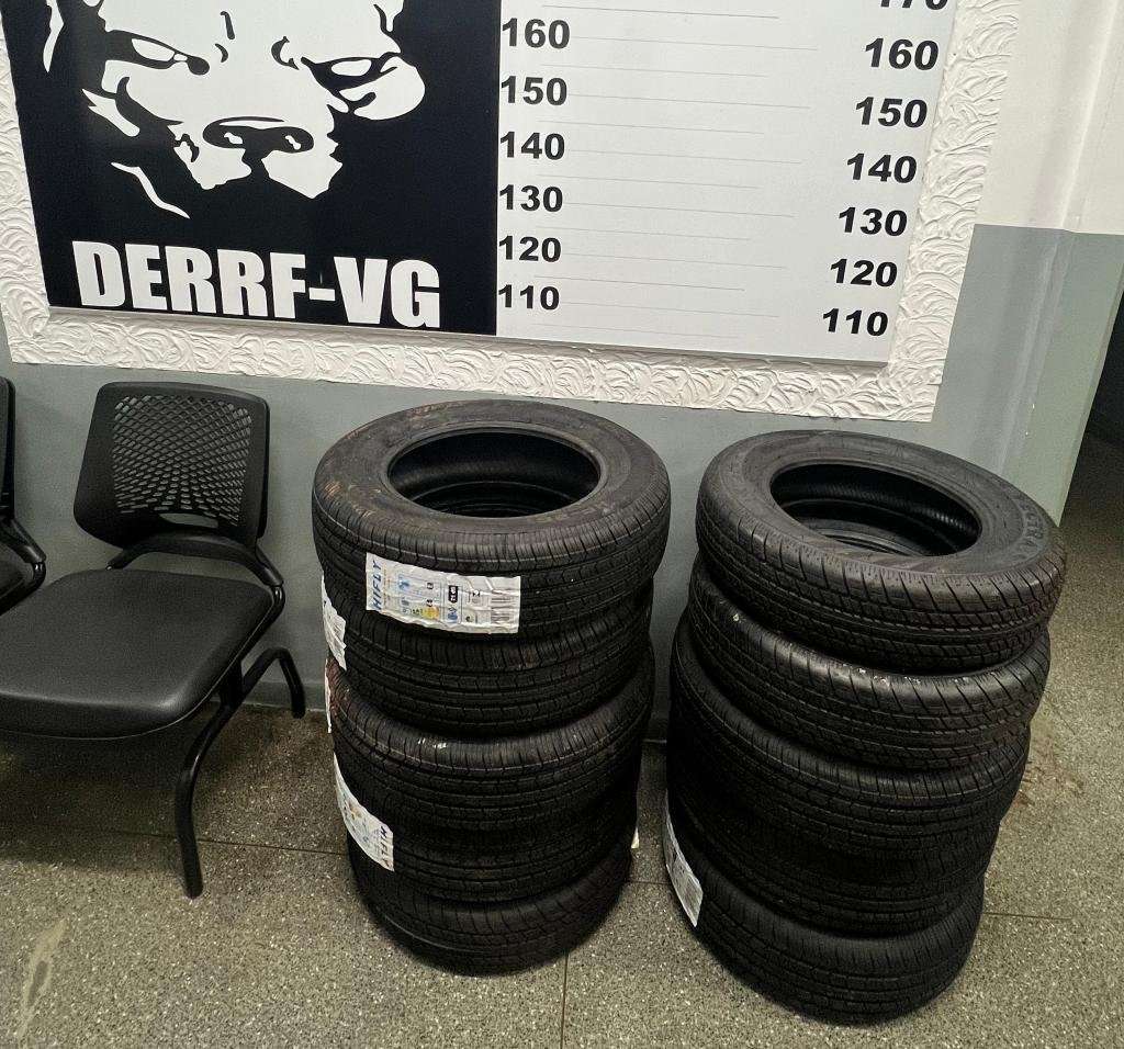Pneus recuperados pela polícia