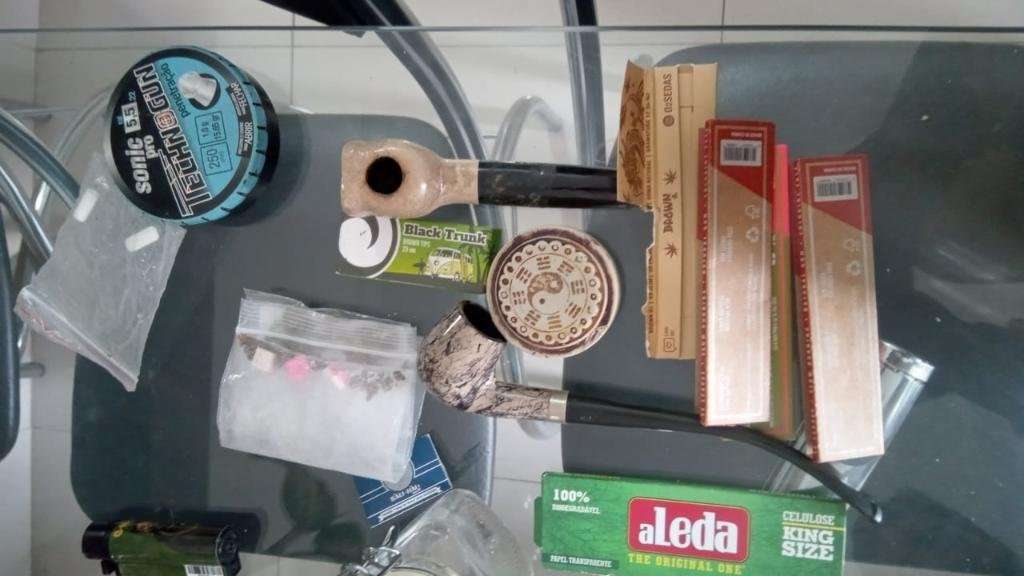 Material apreendido na operação