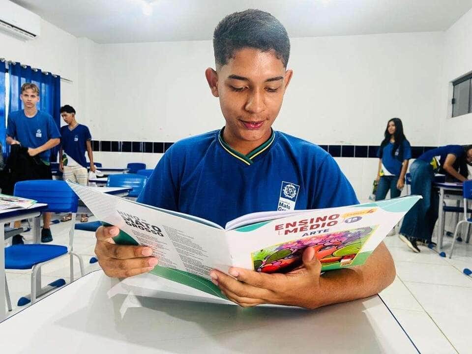 Sala de aula em escola estadual de Cuiabá