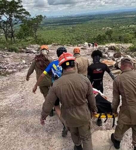 Trilheira se acidenta no Morro de Santo Antônio e é resgatada com ferimentos em Mato Grosso