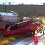 Idoso morre em colisão frontal entre Monza e ambulância na BR-163 