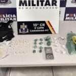 Polícia Militar apreende 42 porções de drogas e dupla suspeita de tráfico