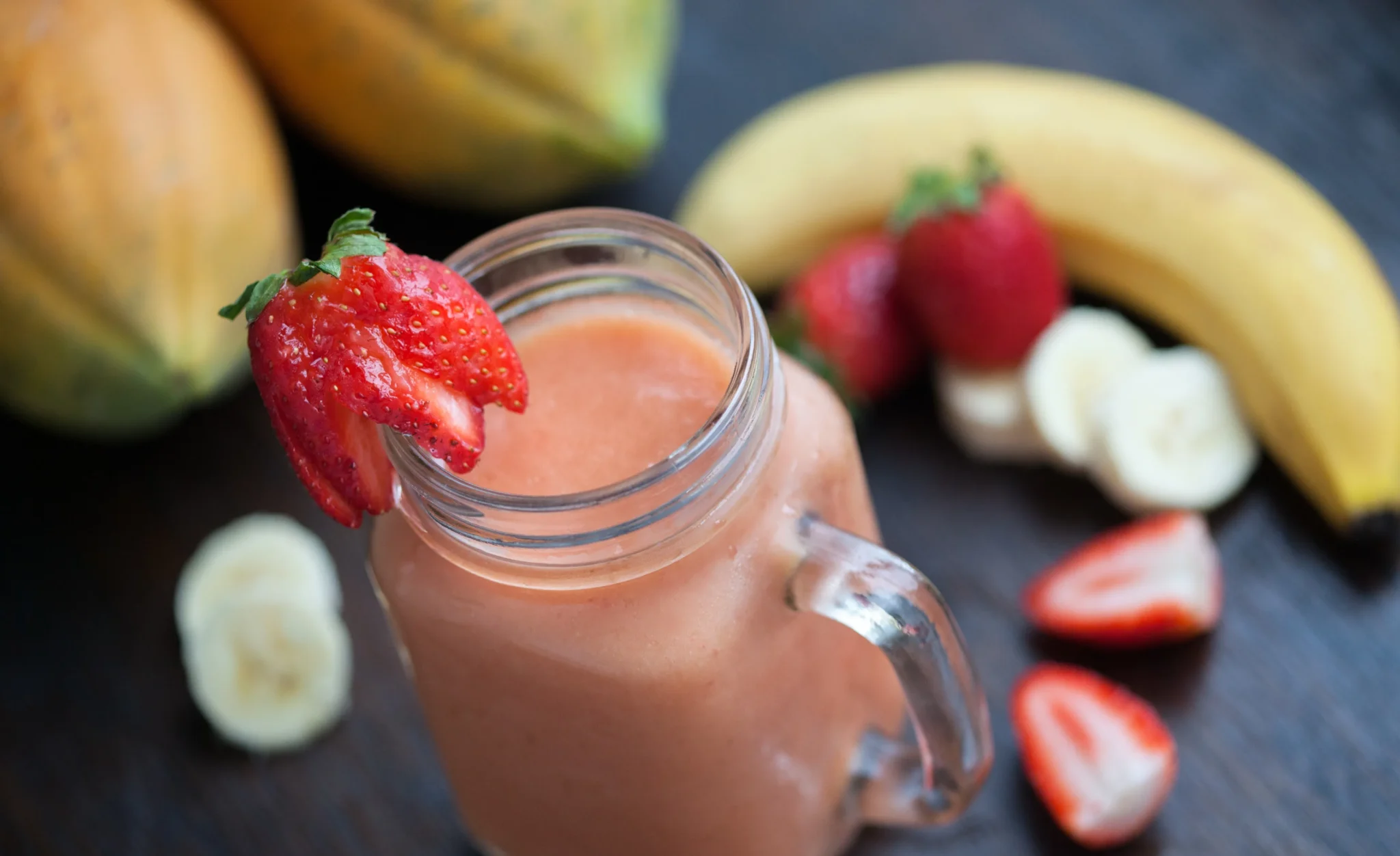 Vitamina de Mamão com Banana e Morango1