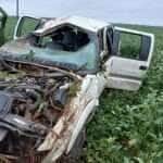 Motorista desvia de anta e capota caminhonete na rodovia Izidoro Pivetta em Lucas do Rio Verde