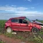 Acidente com capotamento na BR-163 deixa casal ferido em Sorriso