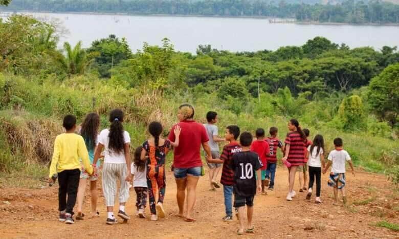 Rio de Janeiro (RJ) 13/01/2025 - imersão na floresta crianças e adolescente do projeto aldeias visitam o rio Xingu
Foto: André Noboa/UmGraueMeio