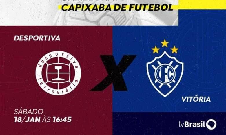 Brasília (DF), 16/01/2025 - A TV Brasil, emissora da Empresa Brasil de Comunicação (EBC), vai exibir neste fim de semana as emoções da Série A do Campeonato Capixaba de futebol. O duelo Desportiva Ferroviária x Vitória será transmitido ao vivo, no sábado (18), a partir das 16h45. As imagens, narração e comentários serão da parceira TVE Espírito Santo. Frame: TV Brasil/Divulgação