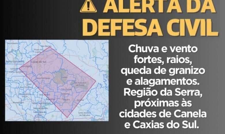Porto Alegre (RS), 17/01/2025 - Alerta da Defesa Civil para chuvas e alagamentos. Foto: Defesa Civil/Divulgação