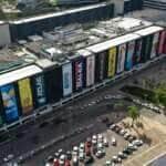 Vista aérea da Rodoviária do Plano Piloto e do Shopping Conjunto Nacional Brasília