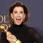 Fernanda Torres poses with the award for Best Performance by an Actress in a Motion Picture — Drama for