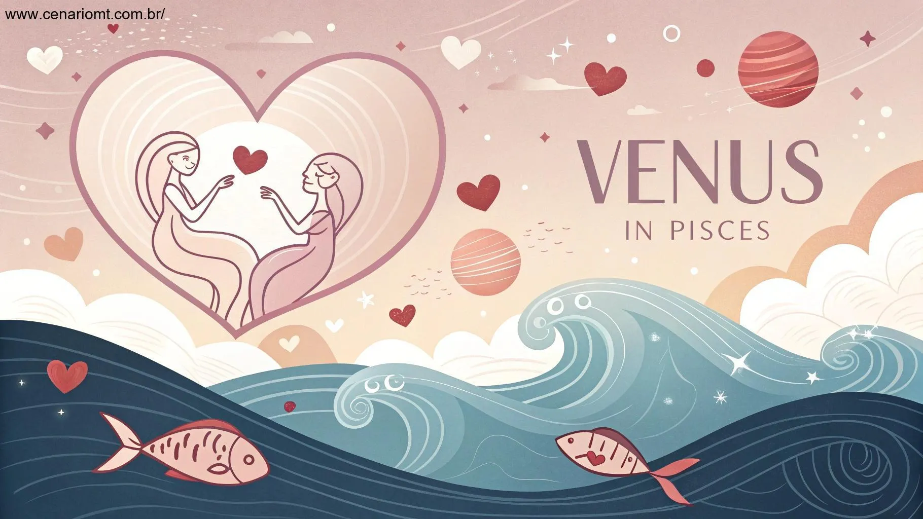 O impacto de Vênus em Peixes: Uma influência emocional e criativa, ideal para explorar relacionamentos e formas de arte.