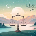 Cena tranquila simbolizando a previsão astrológica para Libra em 01/02/2025, com elementos de equilíbrio e harmonia.