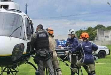 Corpo de Bombeiros e Ciopaer resgatam trabalhador de silo em fazenda de Mato Grosso